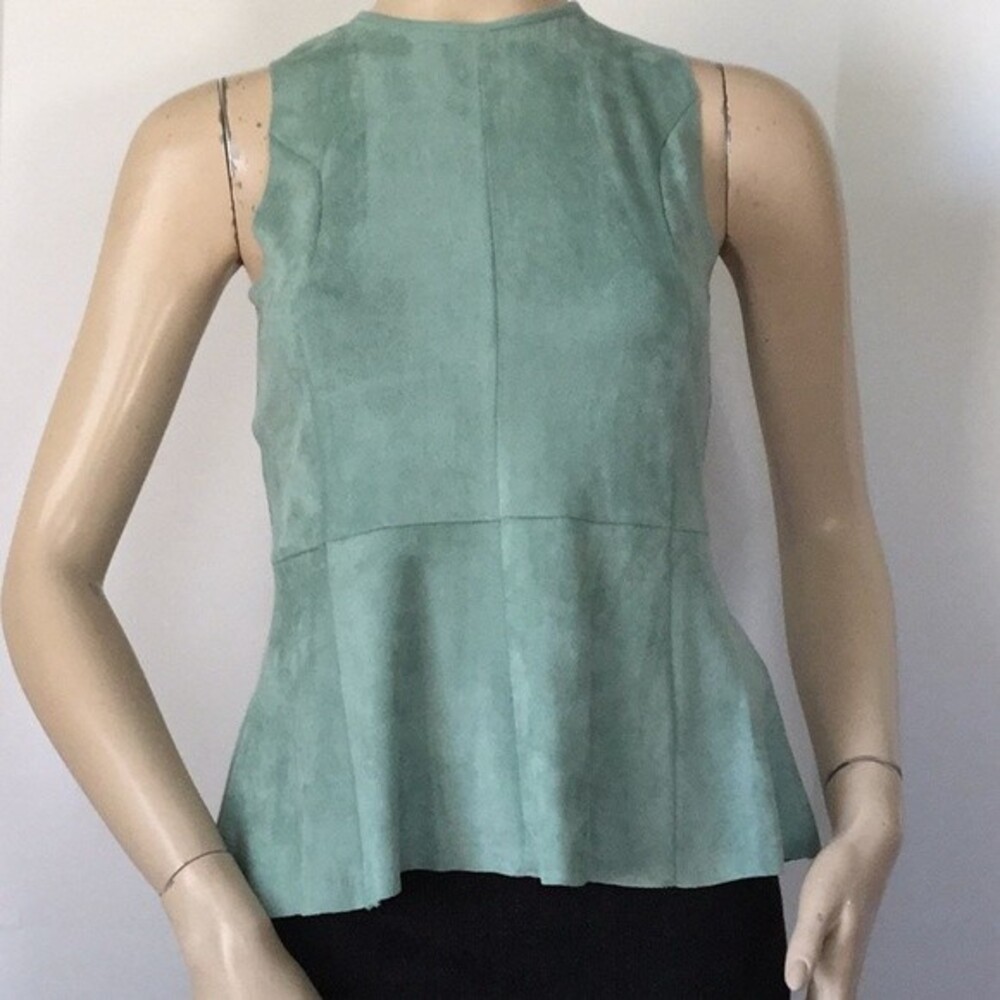 BUFFALO DAVID BITTON Seafoam Green Soft Peplum Top (Size XS)